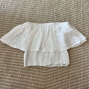 White Beach Crop Top